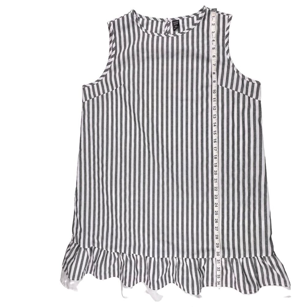 Emery Rose Dress XXL Bohemian Vertical Striped Mini Ruffe Hem Casual Party Dress - Picture 5 of 11
